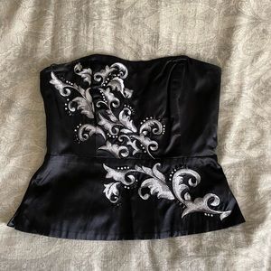 Embroidered corset
